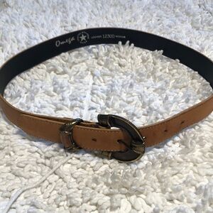 🚨BoGo½ OMEGA Bronze Brown Tan Leather Belt